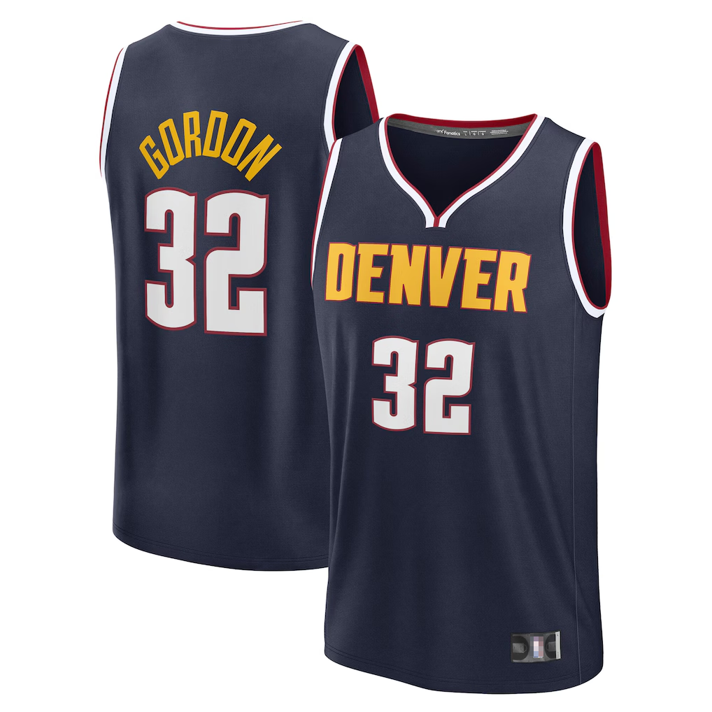 Odoa D.Nuggets #32 Aaron Gordon Navy Fast Break Replica Jerseys - Icon Edition