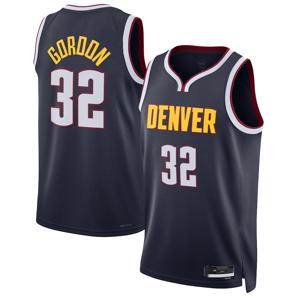 Odoa D.Nuggets #32 Aaron Gordon Navy Swingman Jerseys - Icon Edition