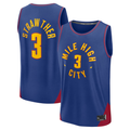Odoa D.Nuggets #3 Julian Strawther Blue Fast Break Replica Player Jerseys - Statement Edition