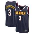 Odoa D.Nuggets #3 Julian Strawther Navy Fast Break Replica Player Jerseys - Icon Edition