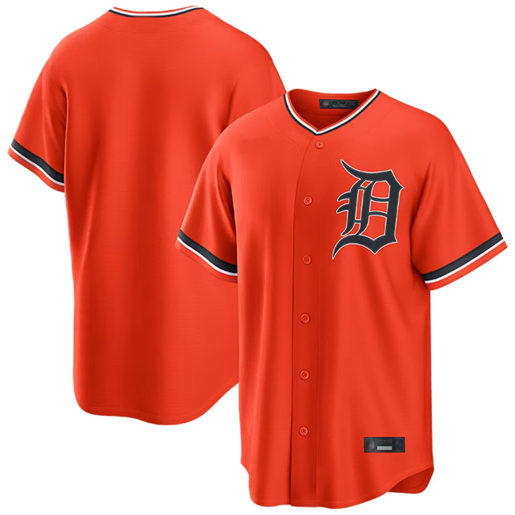 Odoa D.Tigers Orange Home Game Blank Player Stitched Jerseys