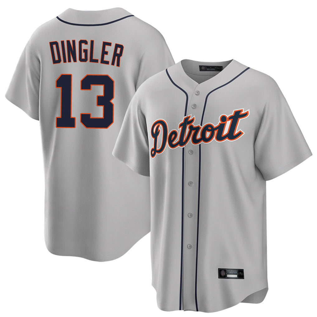 Odoa D.Tigers #13 Dillon Dingler Player Gray Home Game Stitched Jerseys