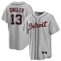 Odoa D.Tigers #13 Dillon Dingler Player Gray Home Game Stitched Jerseys