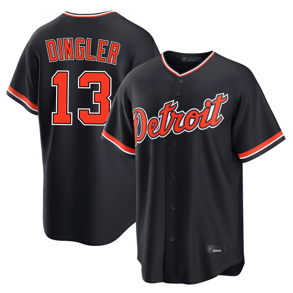 Odoa D.Tigers #13 Dillon Dingler Player Navy Home Game Stitched Jerseys