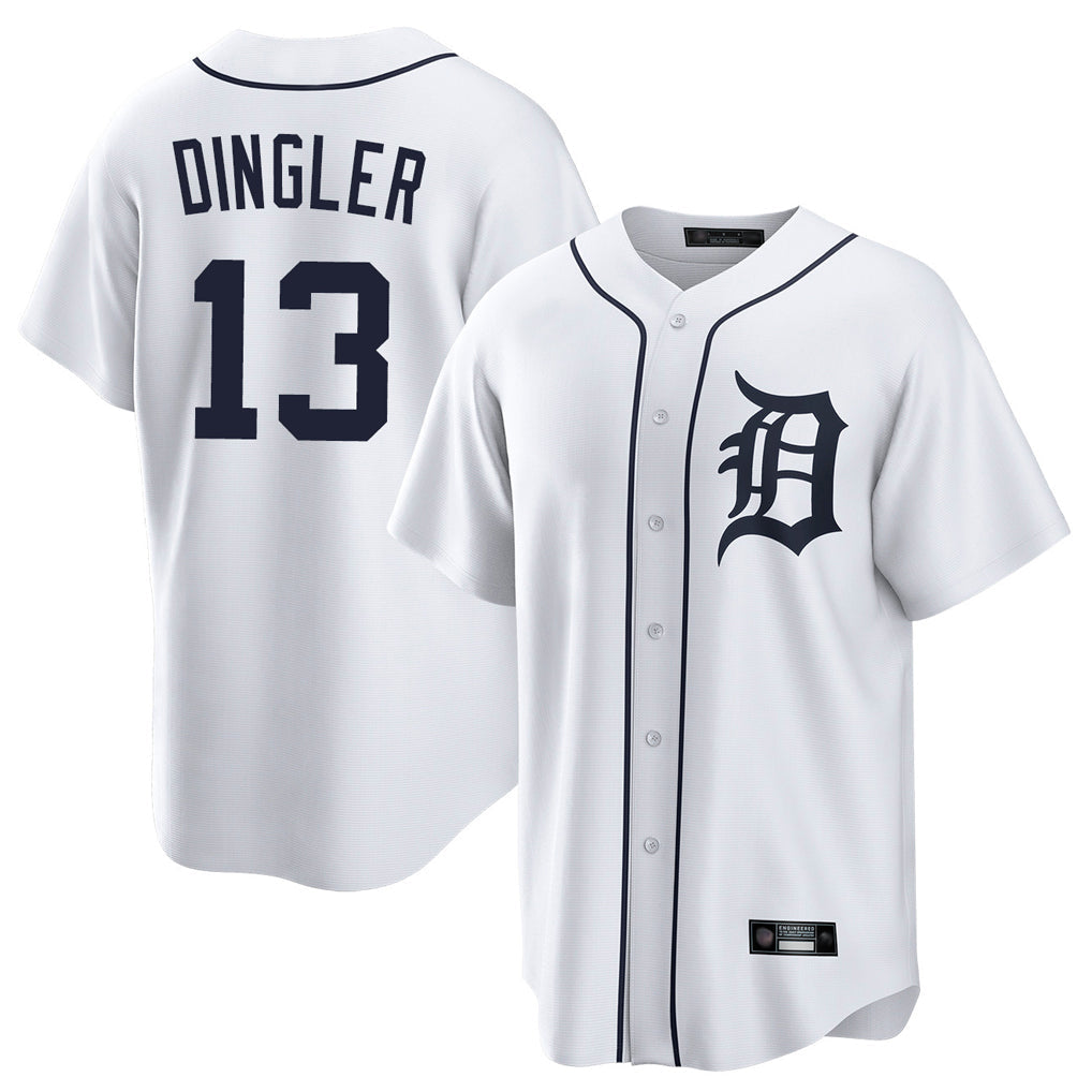 Odoa D.Tigers #13 Dillon Dingler Player White Home Game Stitched Jerseys