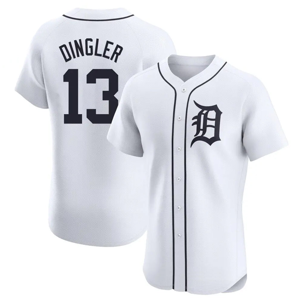 Odoa D.Tigers #13 Dillon Dingler Player White Limited Elite Home Stitched Jerseys