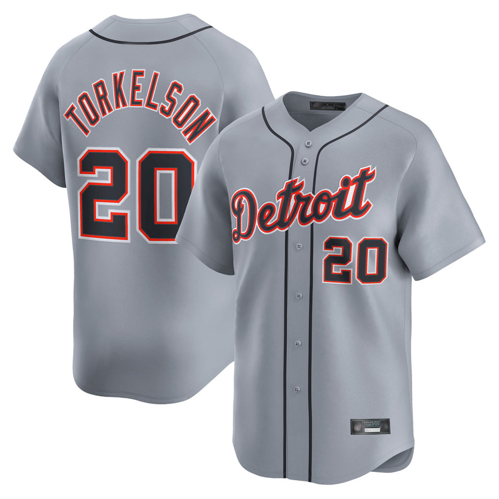 Odoa D.Tigers #20 Spencer Torkelson Player Gray Home Limited Stitched Jerseys