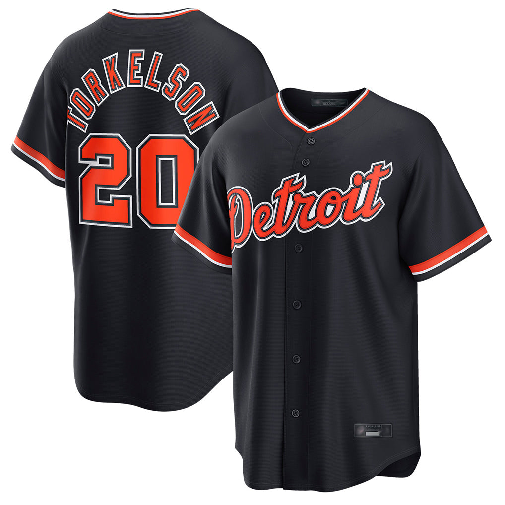 Odoa D.Tigers #20 Spencer Torkelson Player Navy Home Game Stitched Jerseys