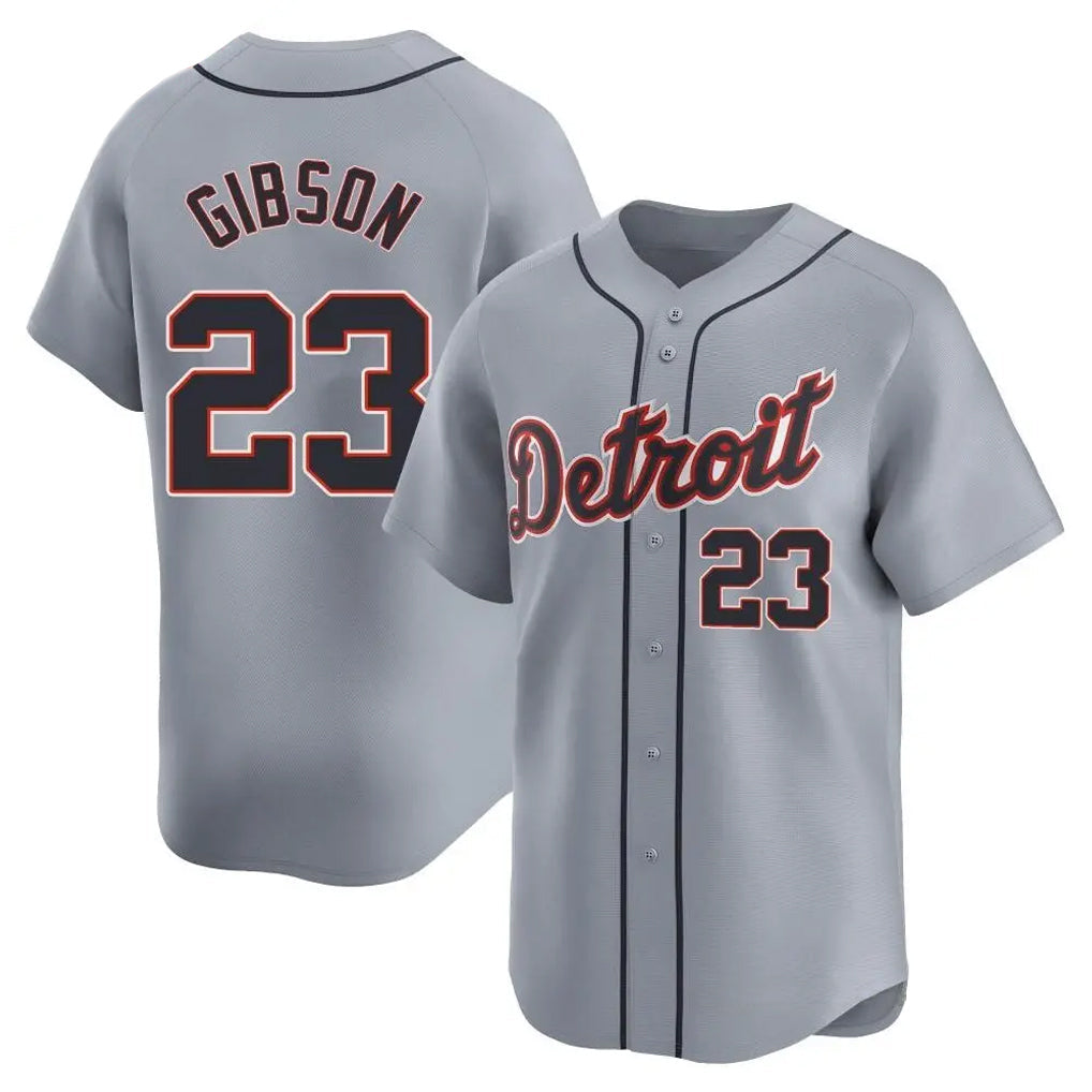 Odoa D.Tigers #23 Kirk Gibson Player Gray Home Limited Stitched Jerseys