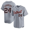Odoa D.Tigers #24 Miguel Cabrera Player Gray Home Limited Stitched Jerseys