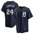 Odoa D.Tigers #24 Miguel Cabrera Player Navy Game Home Stitched Jerseys