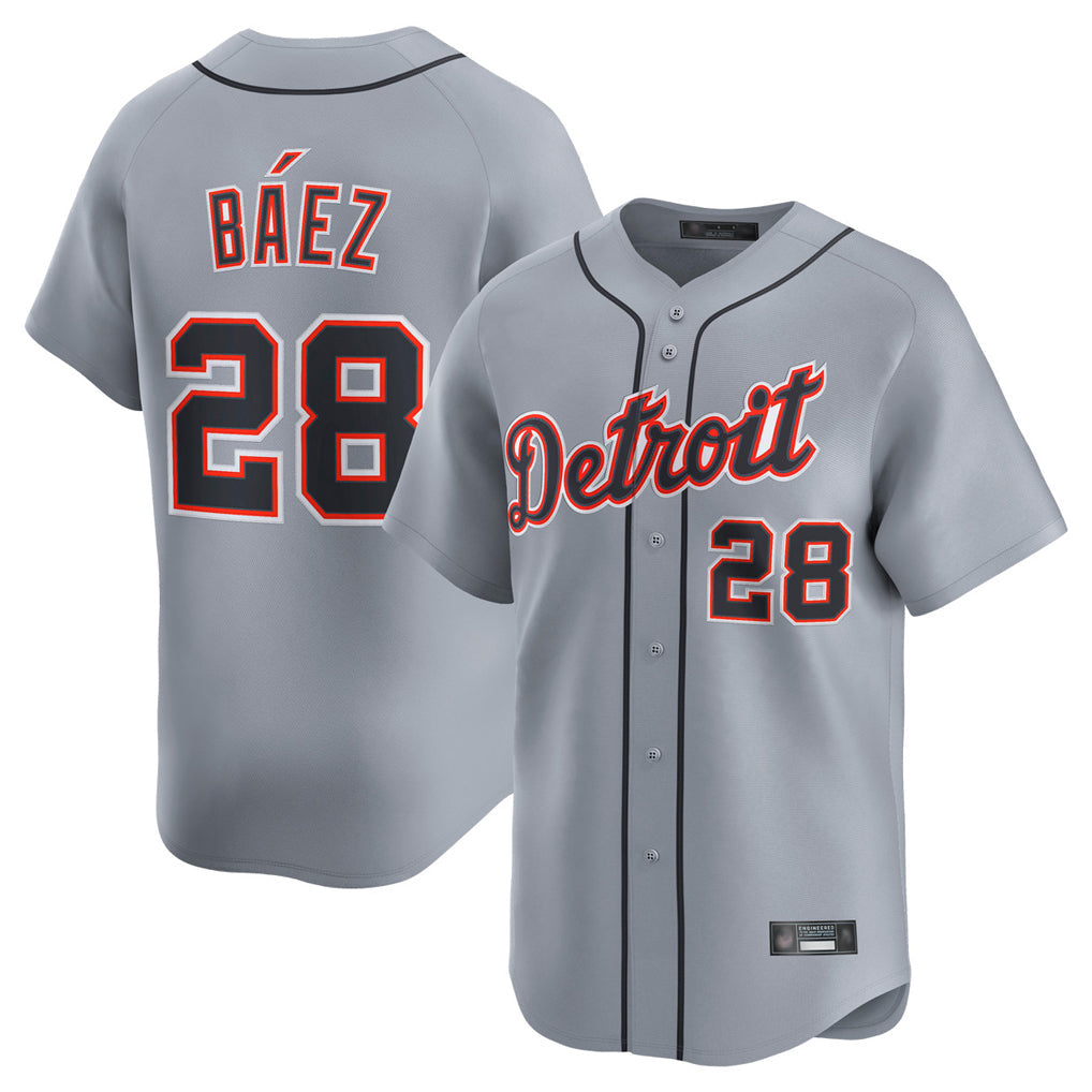 Odoa D.Tigers #28 Javier B¡§¡éez Player Gray Home Limited Stitched Jerseys