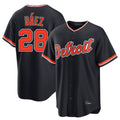 Odoa D.Tigers #28 Javier B¡§¡éez Player Navy Home Game Stitched Jerseys