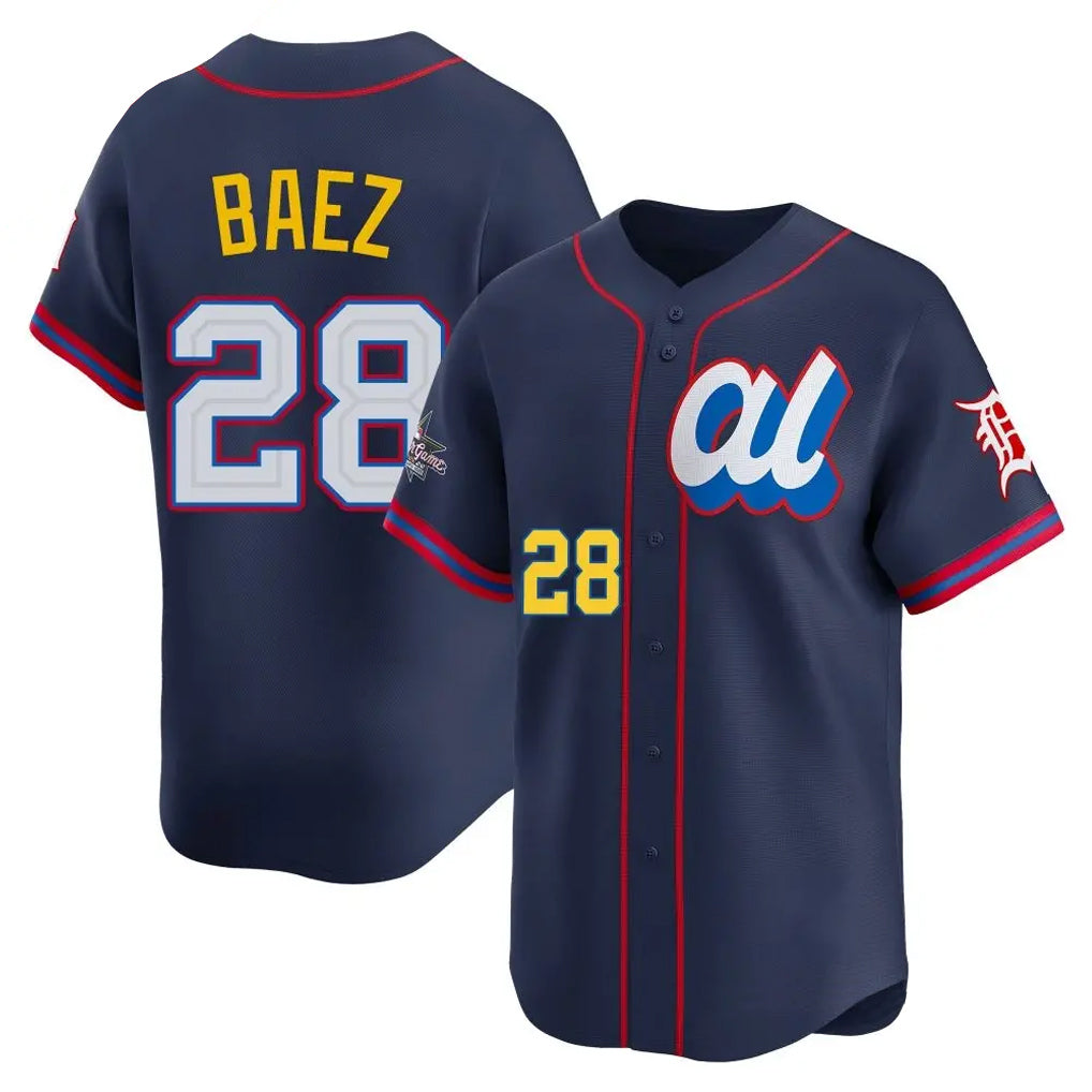 Odoa D.Tigers #28 Javier B¡§¡éez Player Navy Limited American League All-Star Edition Stitched Jerseys