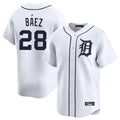 Odoa D.Tigers #28 Javier B¡§¡éez Player White Home Limited Stitched Jerseys