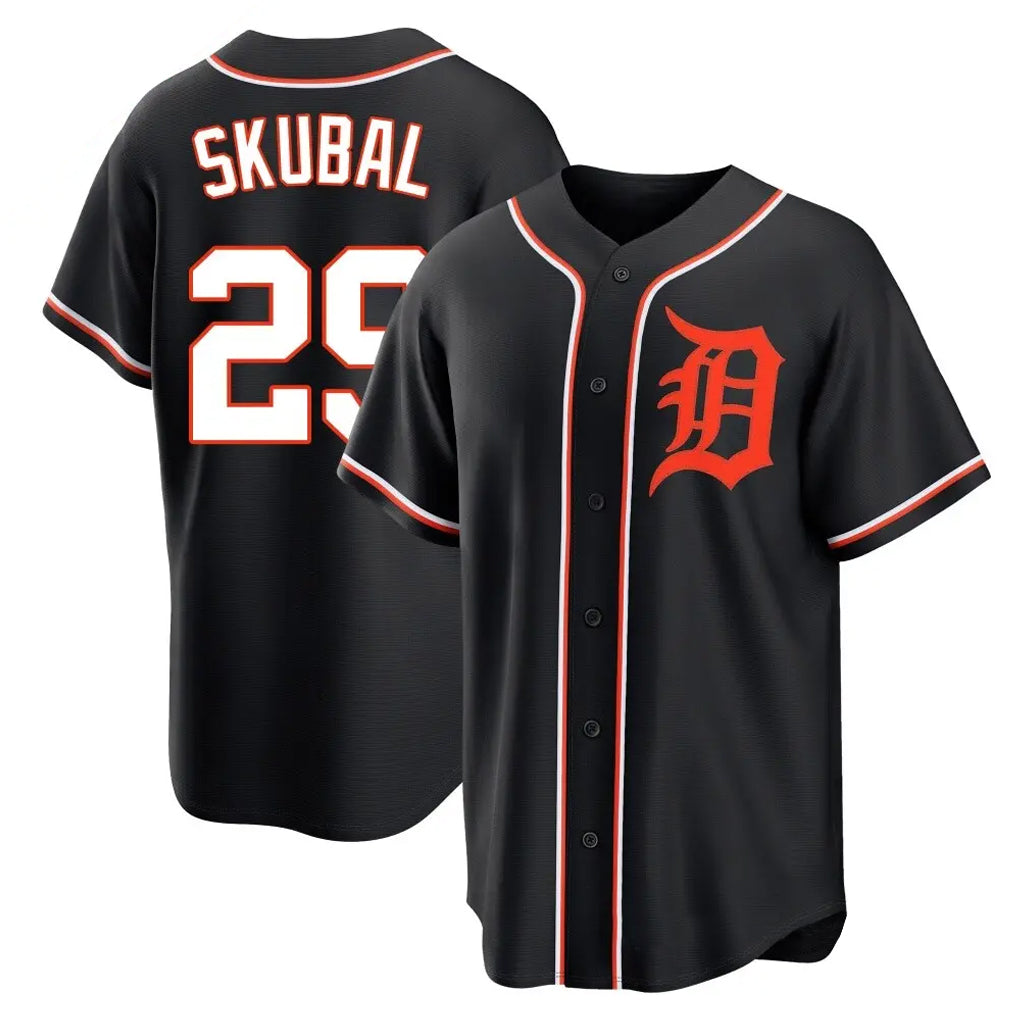 Odoa D.Tigers #29 Tarik Skubal Player Black Fashion Out Home Game Stitched Jerseys