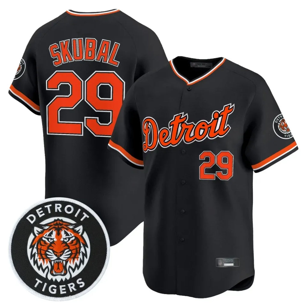 Odoa D.Tigers #29 Tarik Skubal Player Black Limited Home Stitched Jerseys