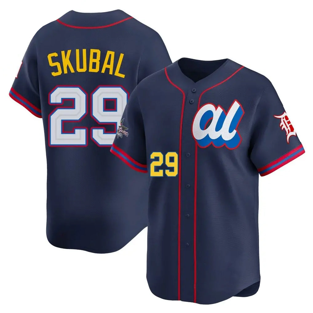 Odoa D.Tigers #29 Tarik Skubal Player Navy Limited American League All-Star Edition Stitched Jerseys