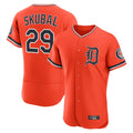 Odoa D.Tigers #29 Tarik Skubal Player Orange Limited Elite Home Stitched Jerseys