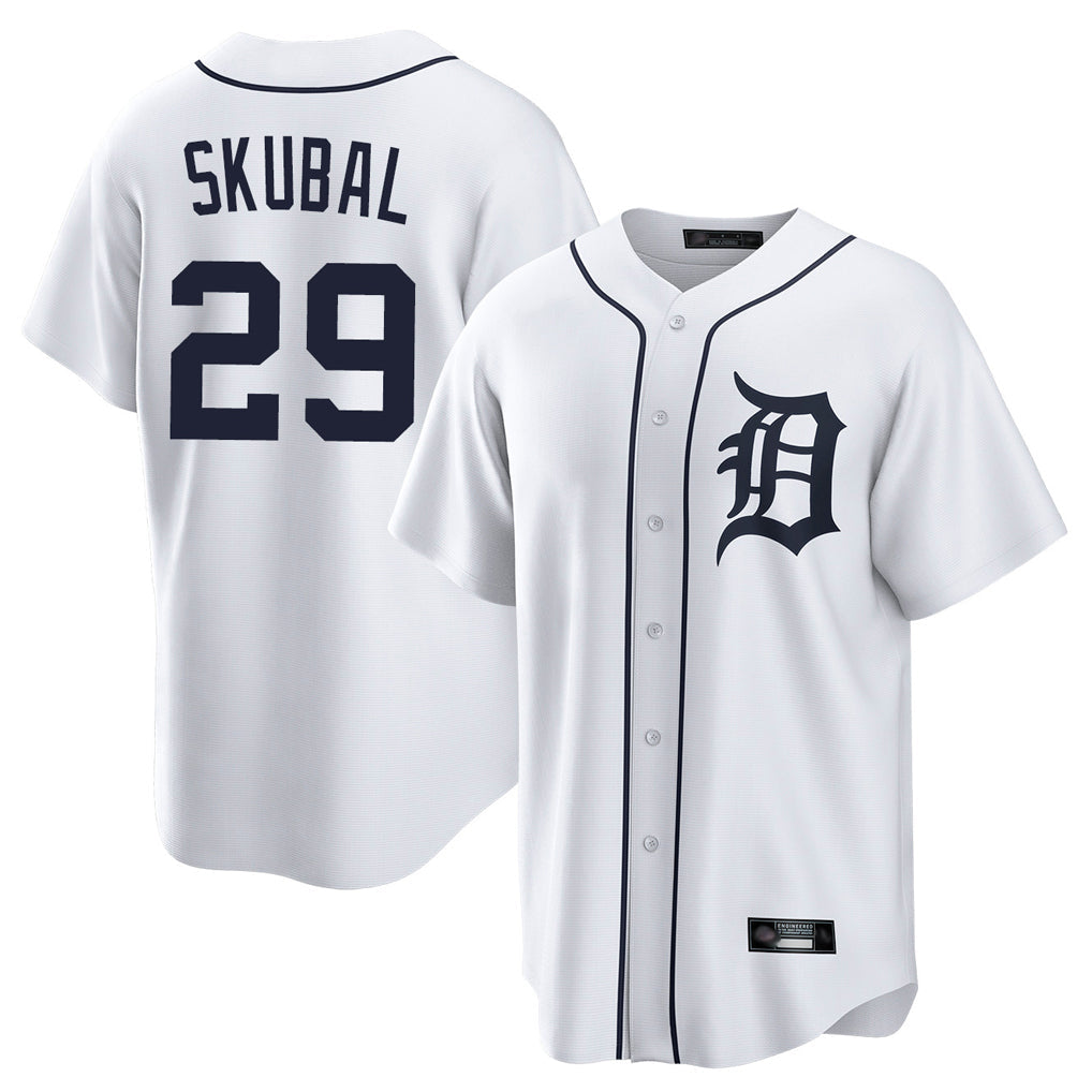 Odoa D.Tigers #29 Tarik Skubal Player White Home Game Stitched Jerseys