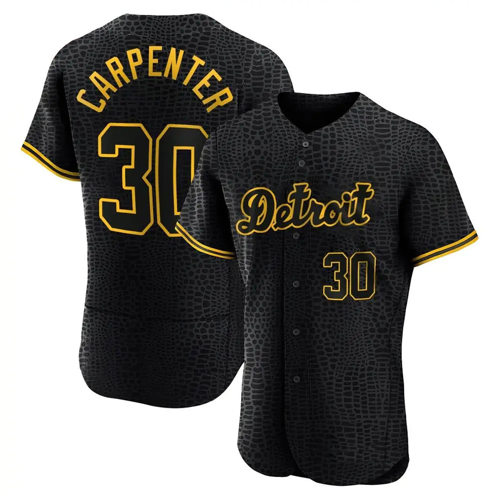 Odoa D.Tigers #30 Kerry Carpenter Player Black Snake Skin City Limited Elite Home Stitched Jerseys