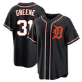 Odoa D.Tigers #31 Riley Greene Player Black Fashion Out Home Game Stitched Jerseys