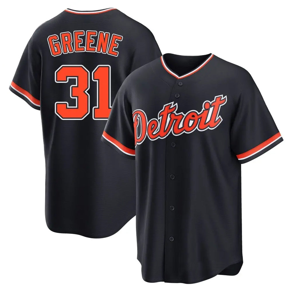 Odoa D.Tigers #31 Riley Greene Player Navy Home Game Stitched Jerseys