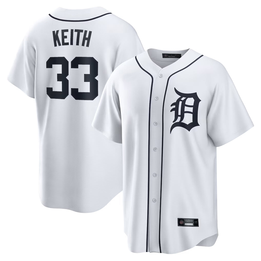Odoa D.Tigers #33 Colt Keith Player White Home Game Stitched Jerseys