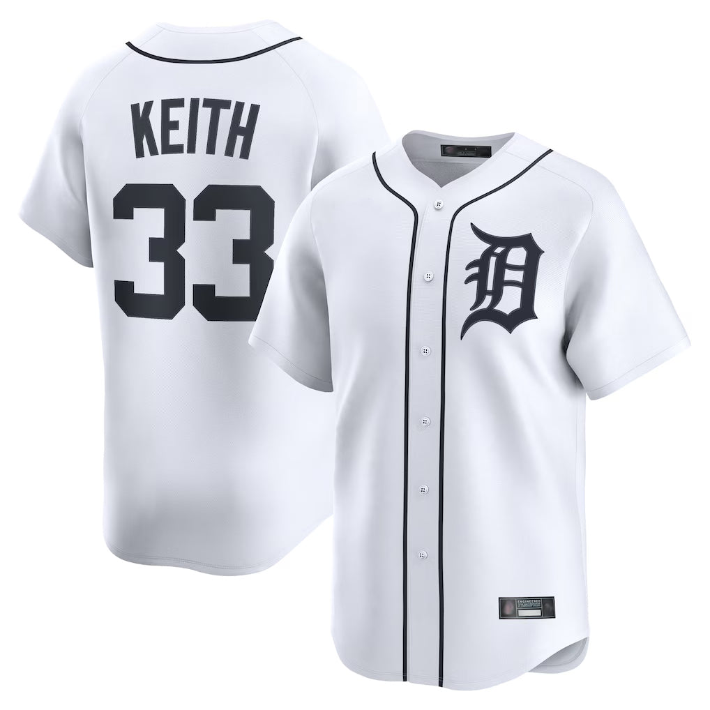 Odoa D.Tigers #33 Colt Keith Player White Home Limited Stitched Jerseys