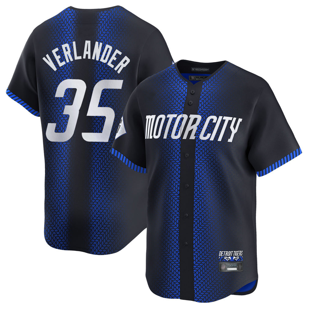 Odoa D.Tigers #35 Justin Verlander Player Navy City Connect Home Limited Stitched Jerseys