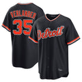 Odoa D.Tigers #35 Justin Verlander Player Navy Home Game Stitched Jerseys