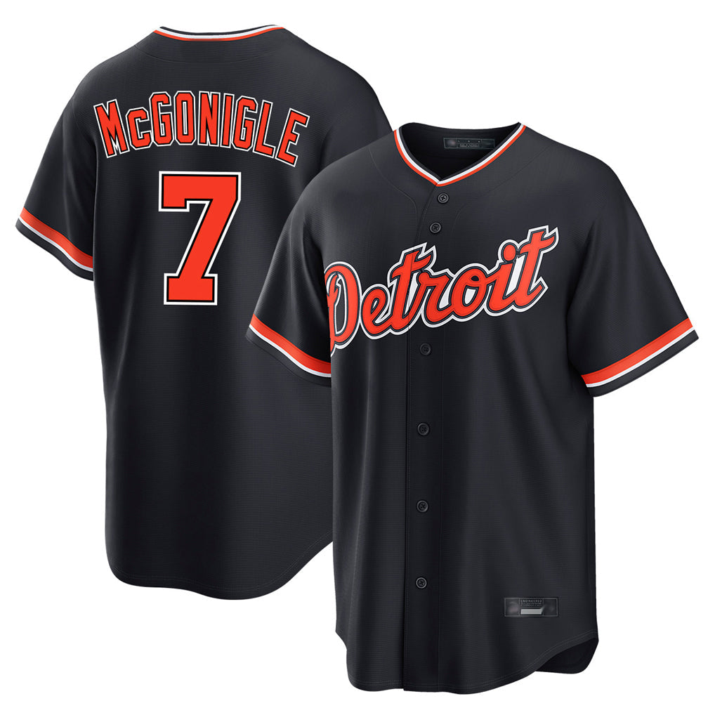 Odoa D.Tigers #7 Kevin McGonigle Player Navy Home Game Stitched Jerseys