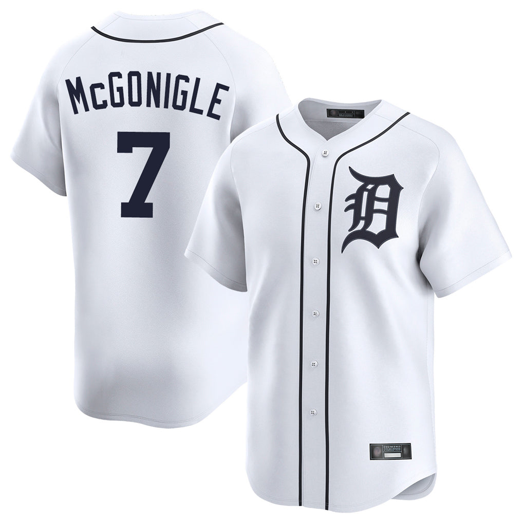 Odoa D.Tigers #7 Kevin McGonigle Player White Home Limited Stitched Jerseys