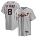 Odoa D.Tigers #8 Matt Vierling Player Gray Home Game Stitched Jerseys