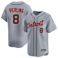 Odoa D.Tigers #8 Matt Vierling Player Gray Home Limited Stitched Jerseys