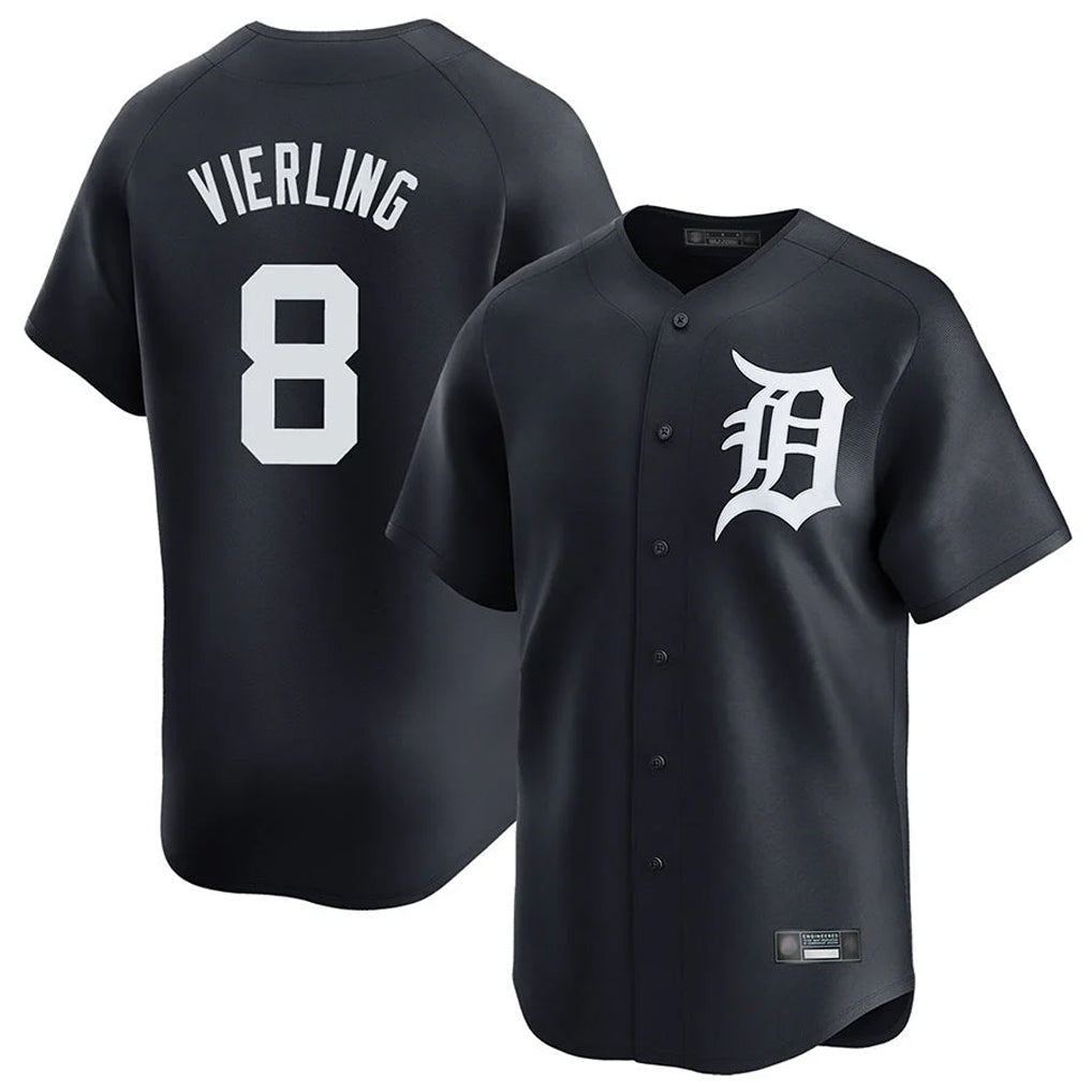 Odoa D.Tigers #8 Matt Vierling Player Navy Home Limited Game Stitched Jerseys