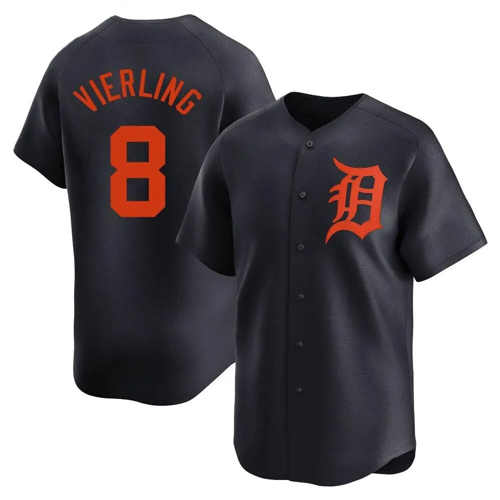 Odoa D.Tigers #8 Matt Vierling Player Navy Home Limited Stitched Jerseys