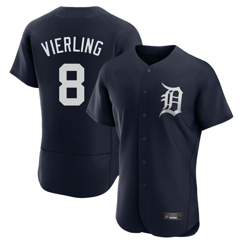 Odoa D.Tigers #8 Matt Vierling Player Navy Limited Elite Home Stitched Jerseys