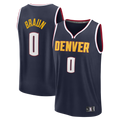 Odoa Denver Nuggets #0 Christian Braun Navy Fast Break Replica Jerseys - Icon Edition