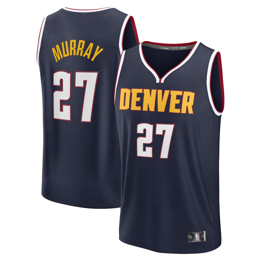 Odoa Denver Nuggets #27 Jamal Murray Navy Fast Break Replica Player Jerseys - Icon Edition