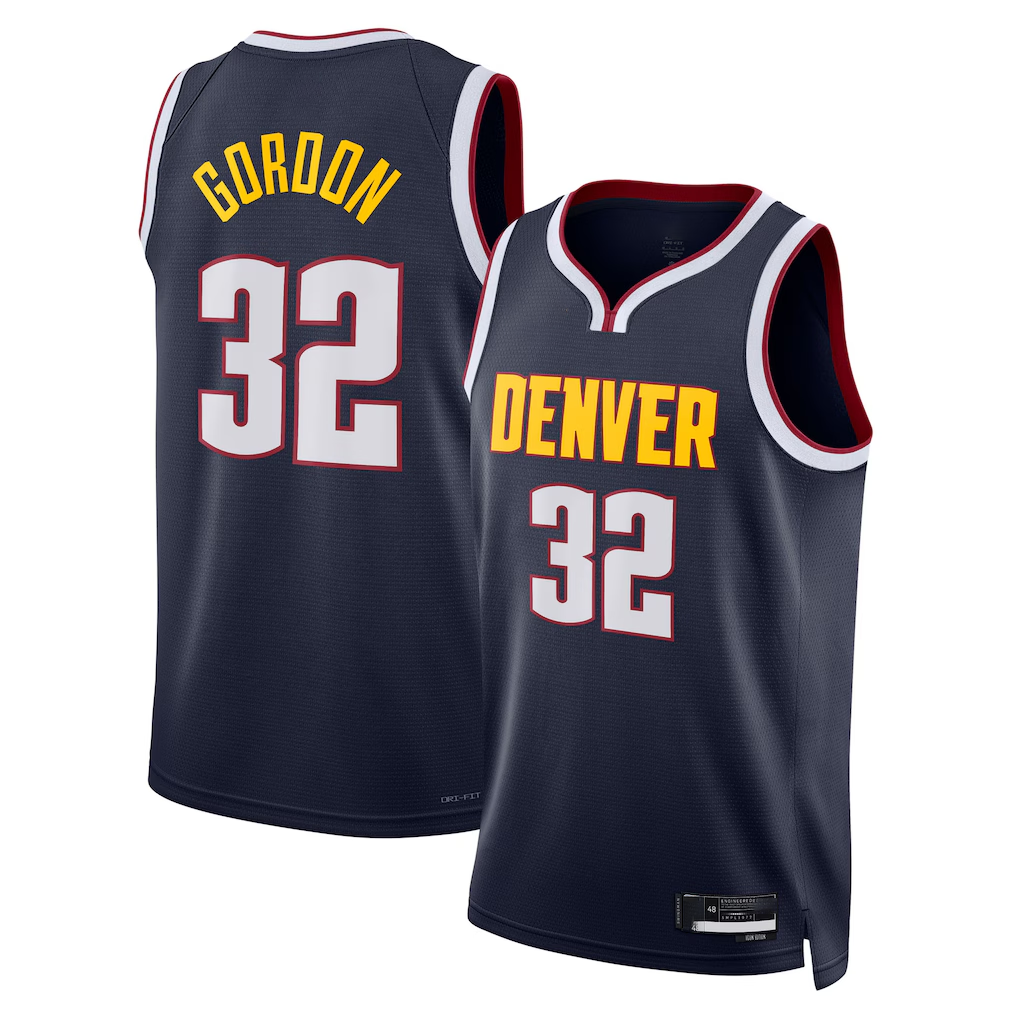 Odoa Denver Nuggets #32 Aaron Gordon Navy Swingman Replica Jerseys - Icon Edition