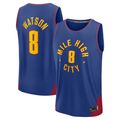 Odoa Denver Nuggets #8 Peyton Watson Blue Fast Break Replica Player Jerseys - Statement Edition