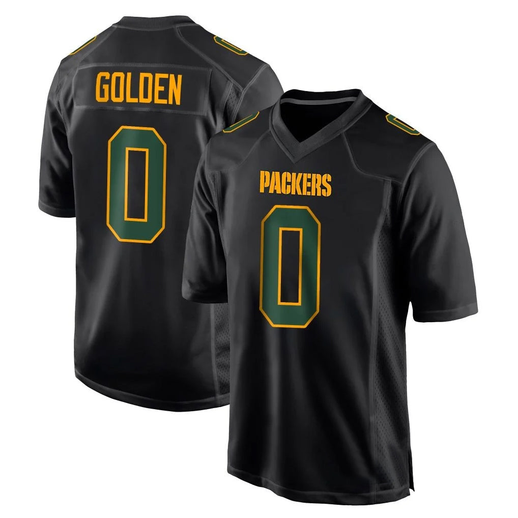 Odoa GB.Packers #0 Matthew Golden Player Black Fashion Home Game Stitched Jerseys