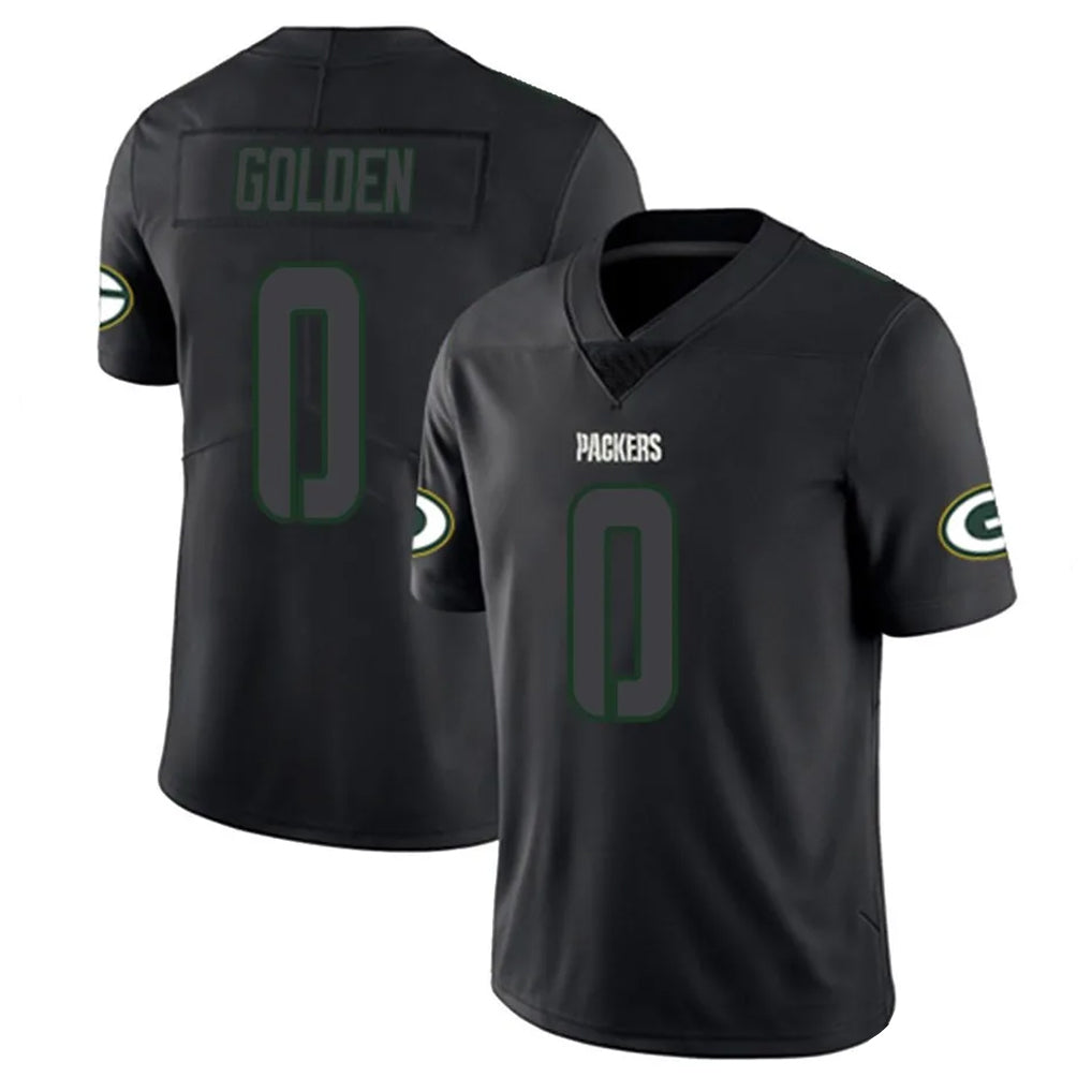 Odoa GB.Packers #0 Matthew Golden Player Black Impact Limited Home Game Stitched Jerseys