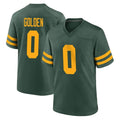 Odoa GB.Packers #0 Matthew Golden Player Green Alternate Home Game Stitched Jerseys