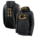 Odoa GB.Packers #11 Jayden Reed Player Black Salute to Service Hoodies Limited Game Stitched Jerseys