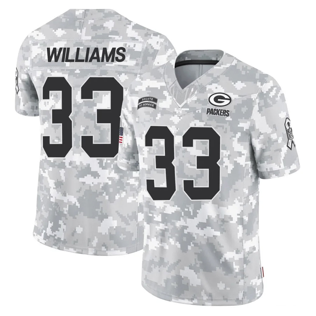 Odoa GB.Packers #33 Evan Williams Player Arctic Camo Salute To Service Limited Stitched Jerseys