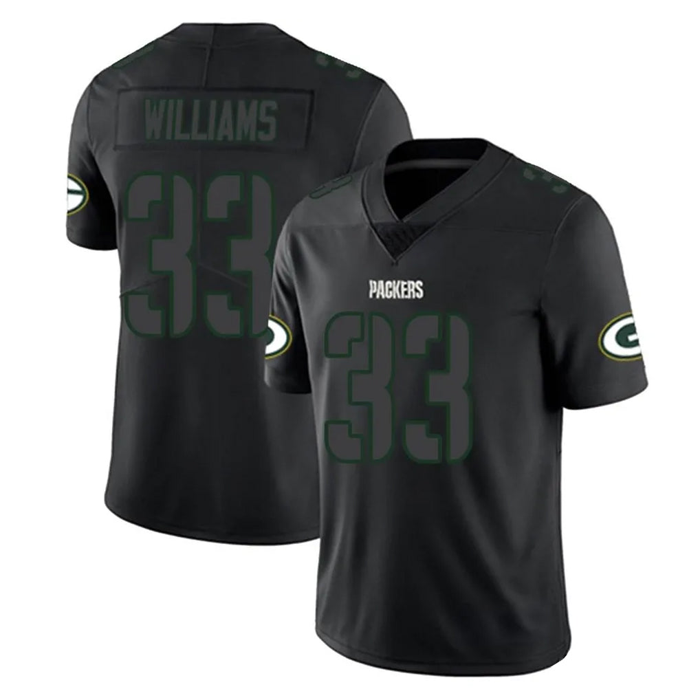 Odoa GB.Packers #33 Evan Williams Player Black Impact Limited Home Game Stitched Jerseys