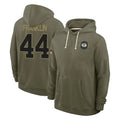 Odoa GB.Packers #44 Zaire Franklin Player Olive Salute to Service Pullover Hoodies Limited Stitched Jerseys