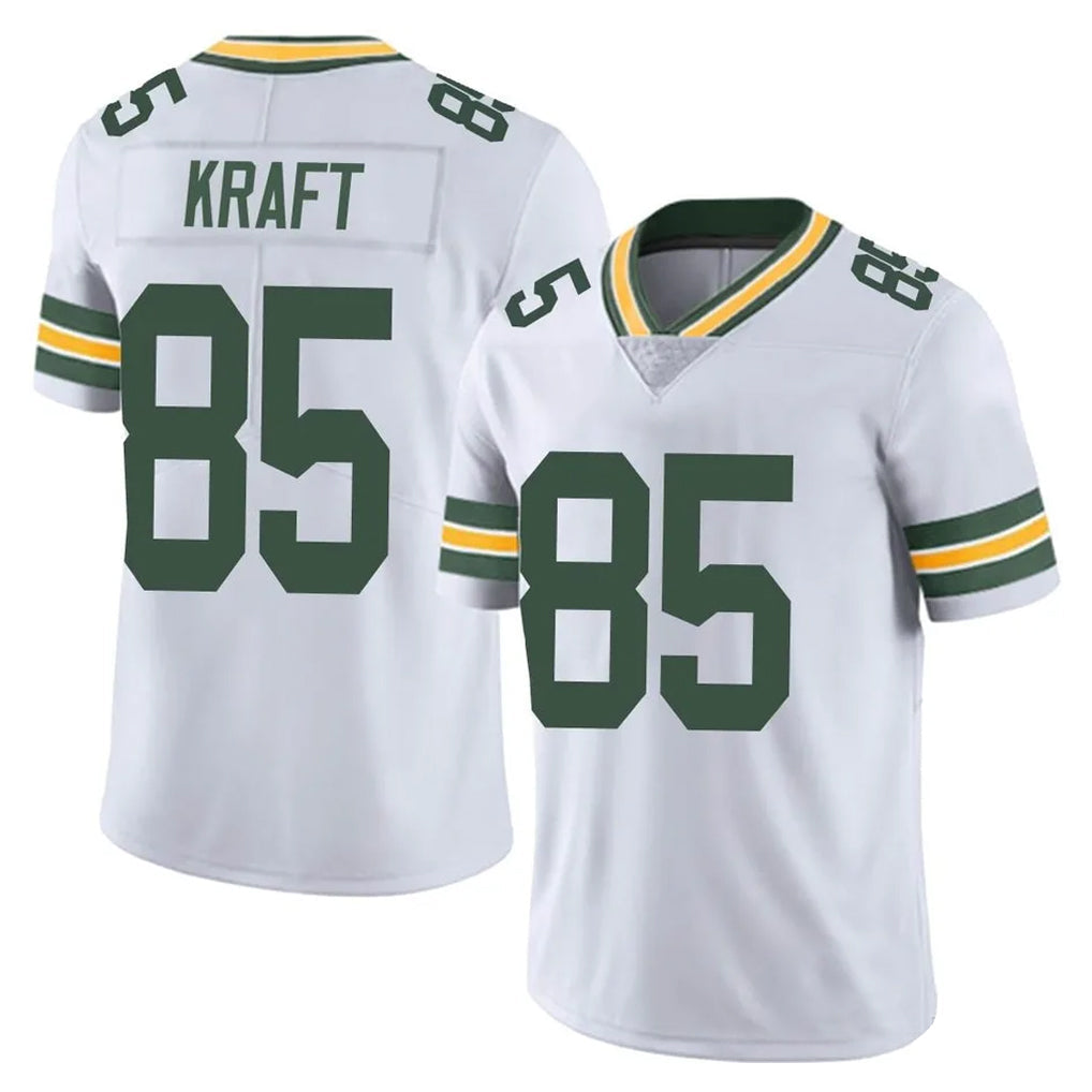 Odoa GB.Packers #85 Tucker Kraft Player White Vapor Untouchable Limited Home Game Stitched Jerseys